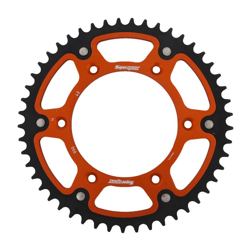 Rear sprocket SUPERSPROX STEALTH portocaliu 49T, 520