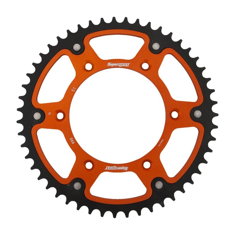 Rear sprocket SUPERSPROX STEALTH portocaliu 51T, 520