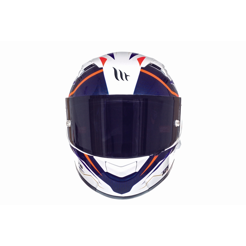 MT Kre Intrepid SV cască de motocicletă integrală alb-fluo roșu