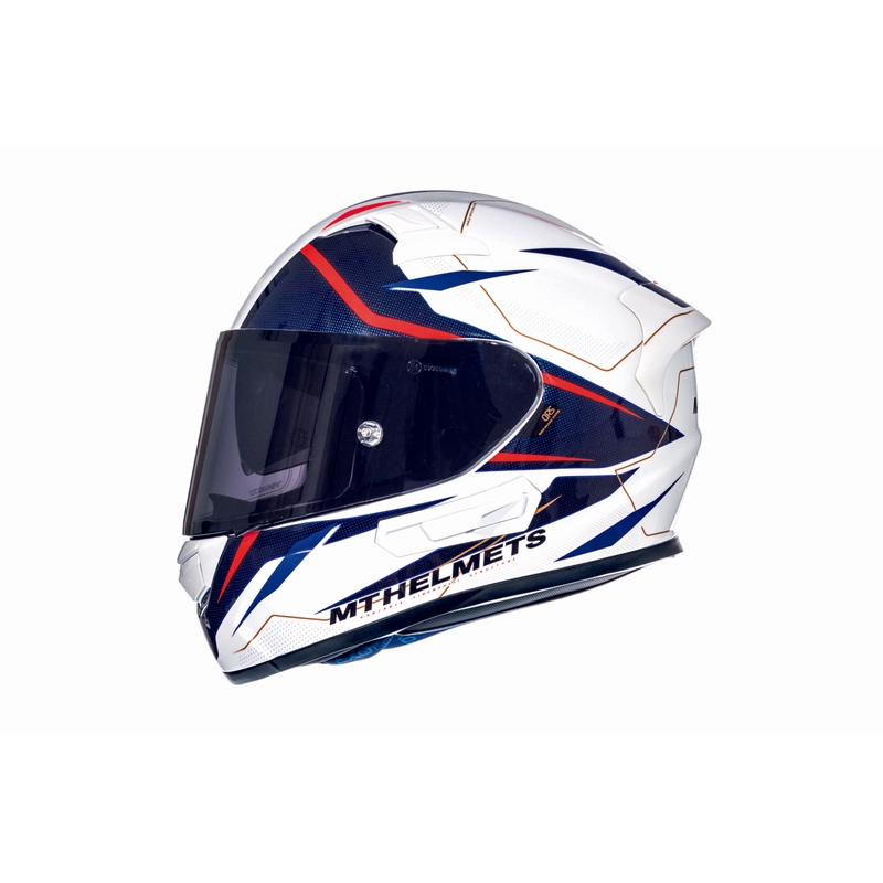 MT Kre Intrepid SV cască de motocicletă integrală alb-fluo roșu