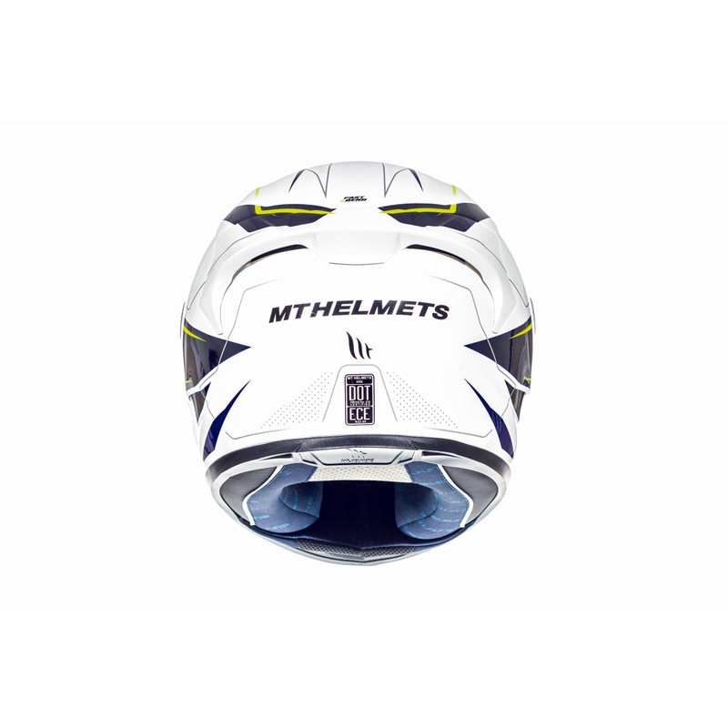 MT Kre Intrepid SV cască de motocicletă integrală MT Kre Intrepid SV alb-galben-fluo