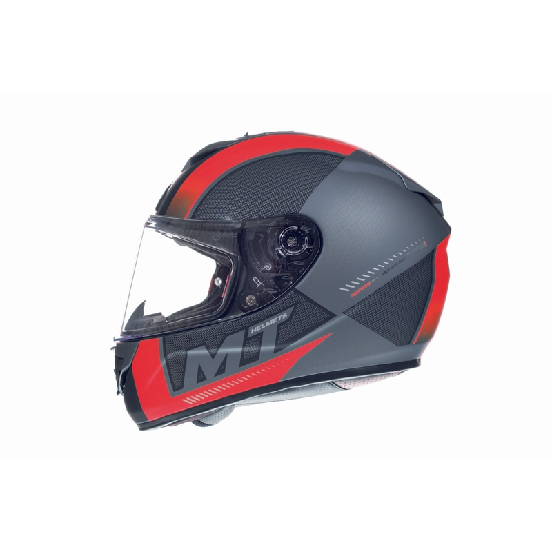 Cască de motociclist MT Rapide Overtake integrală negru mat-roșu