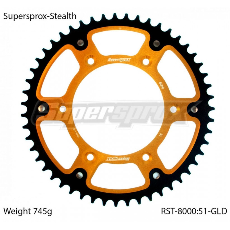 Foaie spate SUPERSPROX STEALTH auriu 51T, 520