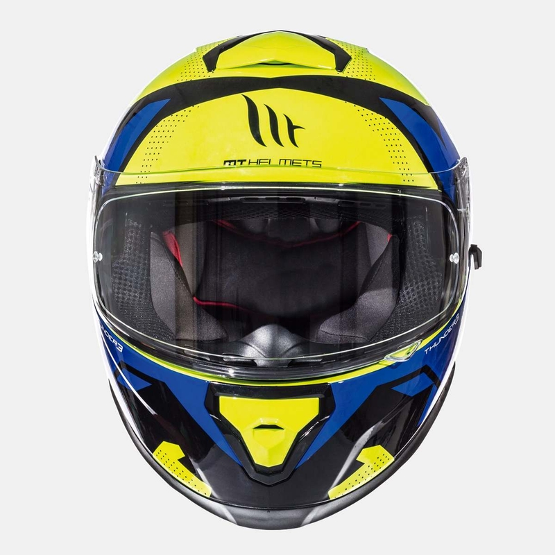 MT Thunder 3 SV Torn Torn galben-albastru fluo cască de motocicletă integrală lichidare