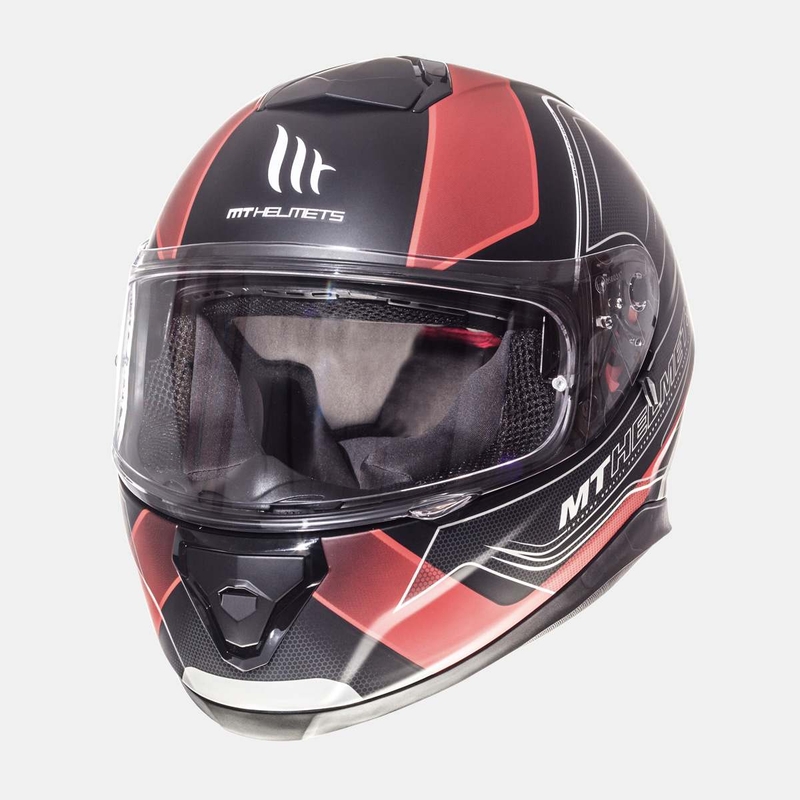 MT Thunder 3 SV Trace cască de motocicletă integrală negru mat-roșu