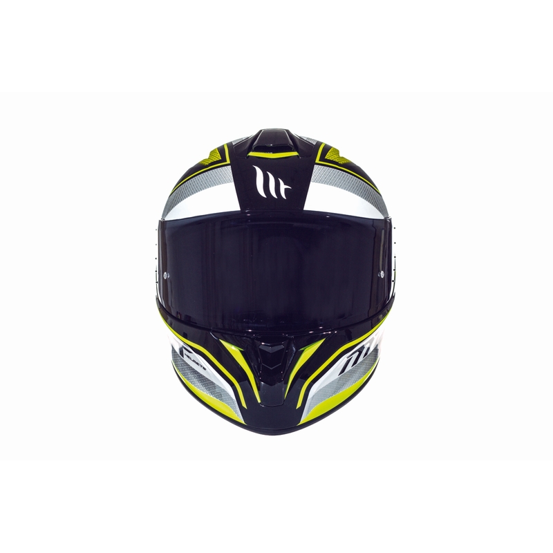 MT Targo Interact cască de motocicletă integrală alb-galben-fluo