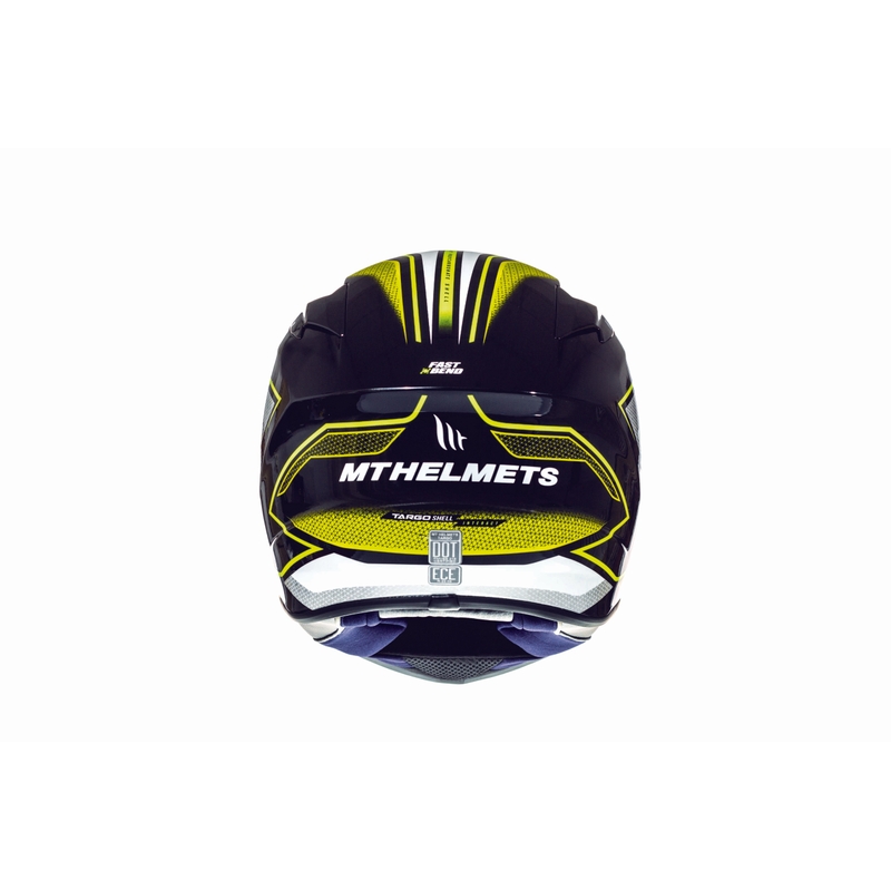 MT Targo Interact cască de motocicletă integrală alb-galben-fluo