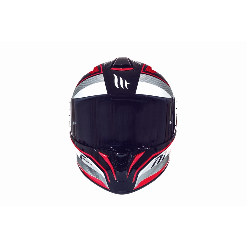 MT Targo Interact cască de motociclist integrală alb-roșu
