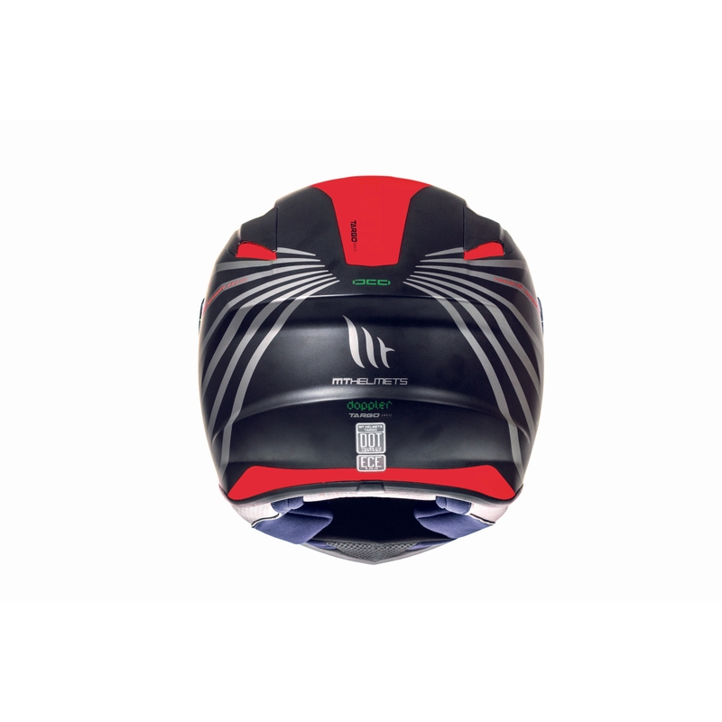 MT Targo Doppler roșu fluo roșu mat  cască de motocicletă integrală lichidare