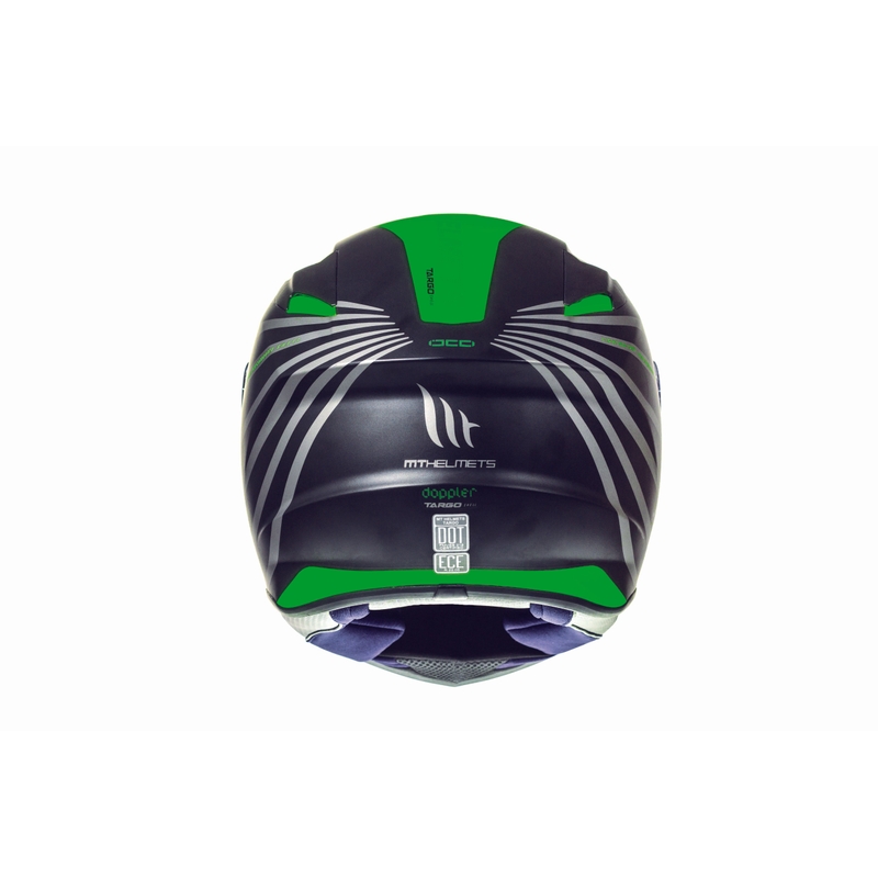 MT Targo Doppler verde fluo verde mată integrală cască de motocicletă lichidare