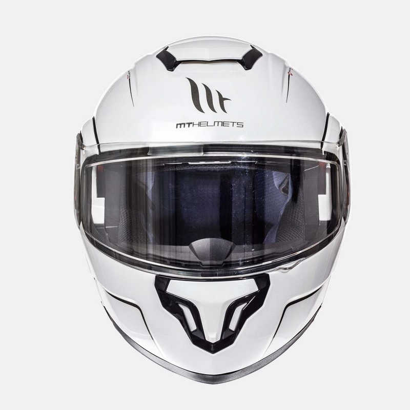 Cască de motocicletă MT Atom alb lichidare