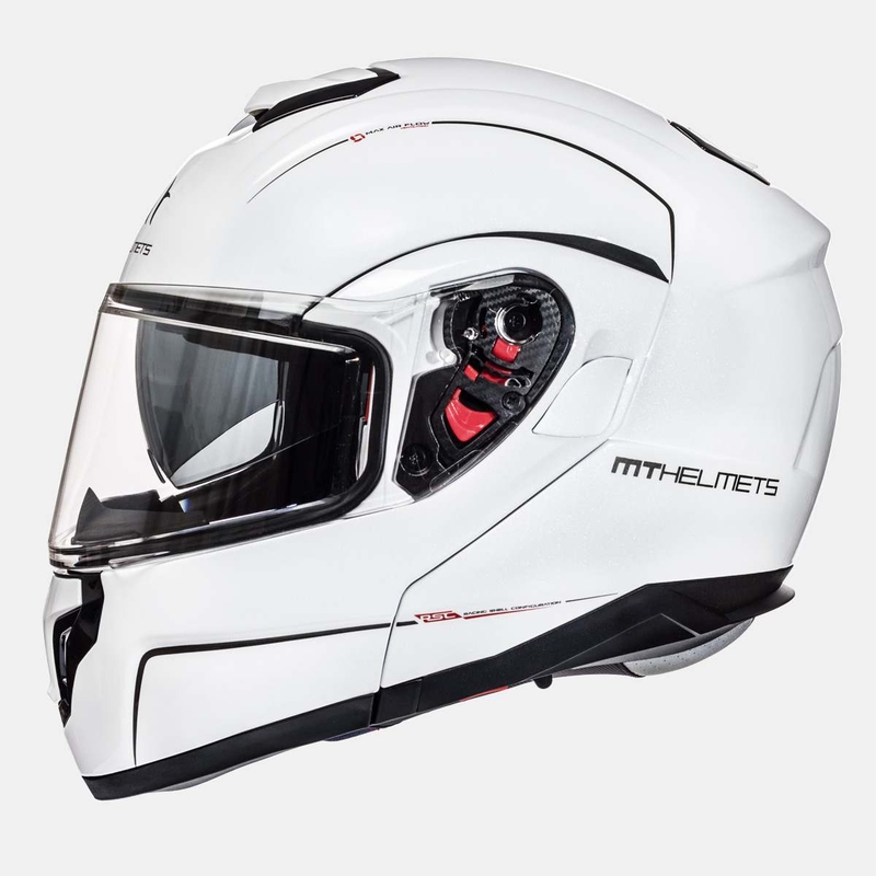 Cască de motocicletă MT Atom alb lichidare