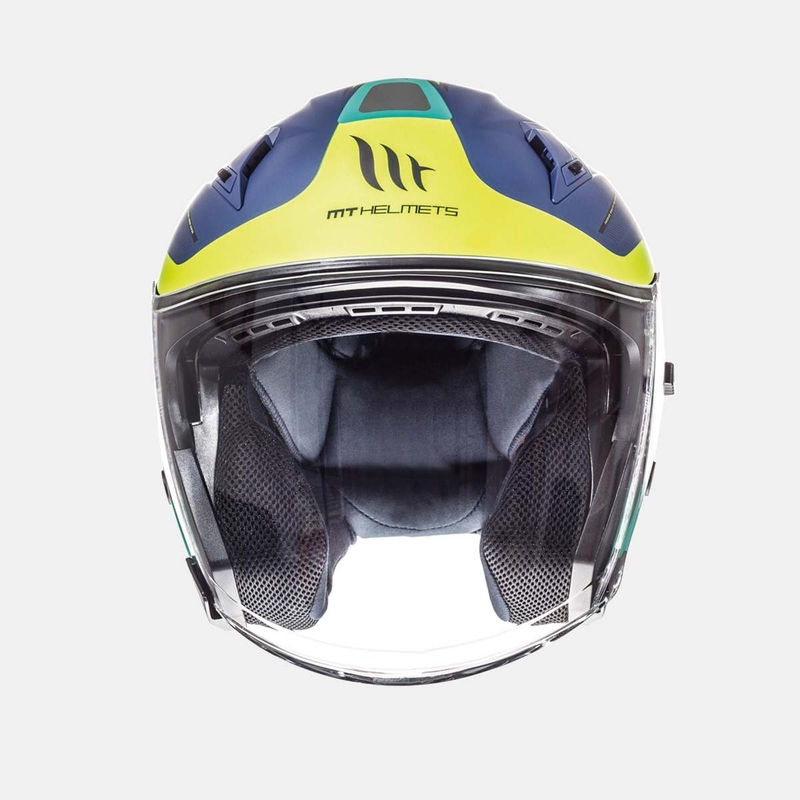 Cască de motocicletă Open MT Avenue SV Crossroad albastru mat-fluo galben lichidare