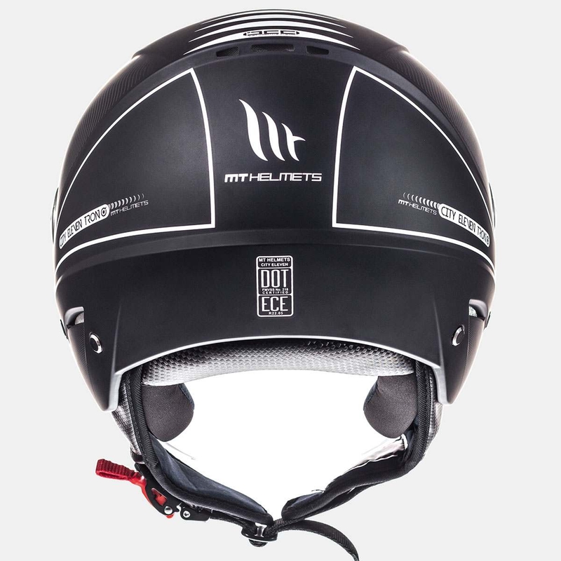Cască de motocicletă Open MT City Eleven SV Tron negru mat alb lichidare