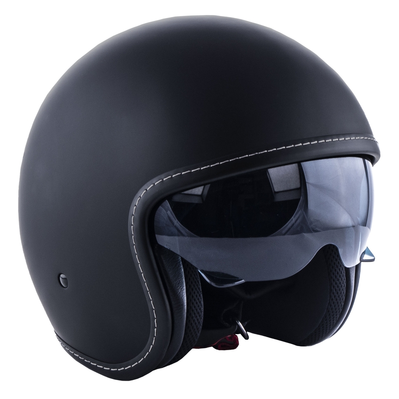 Cască de motocicletă deschisă RSA Shadow negru mat - grad II