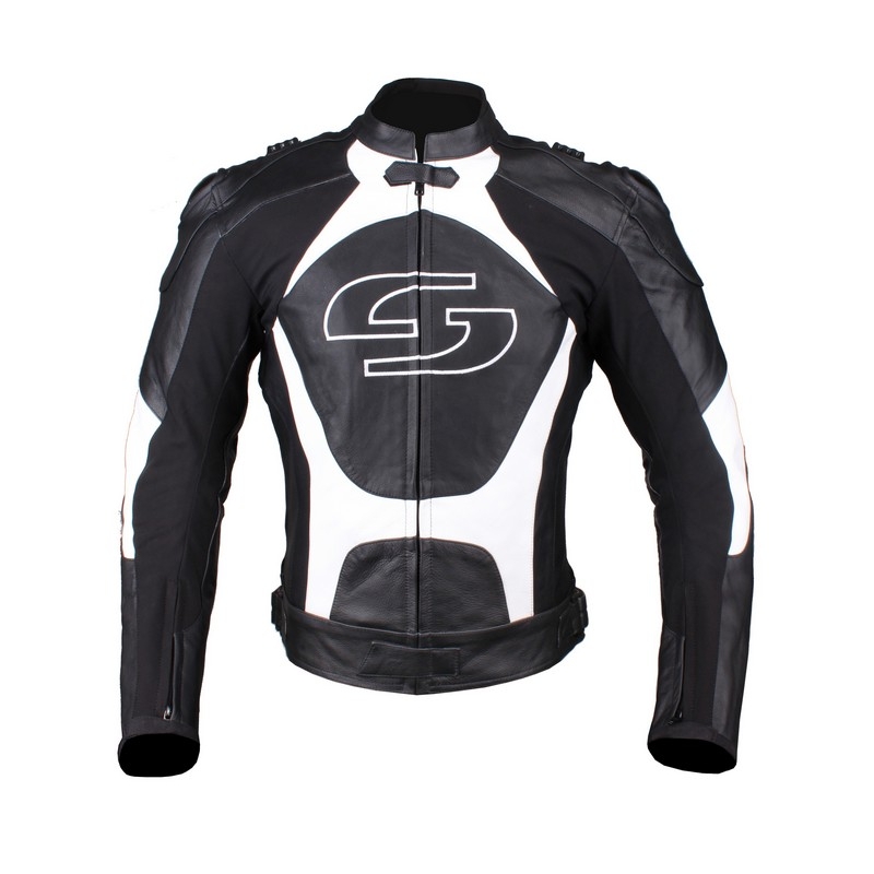 Geacă de motocicletă Tschul 841 alb-negru - II. calitate