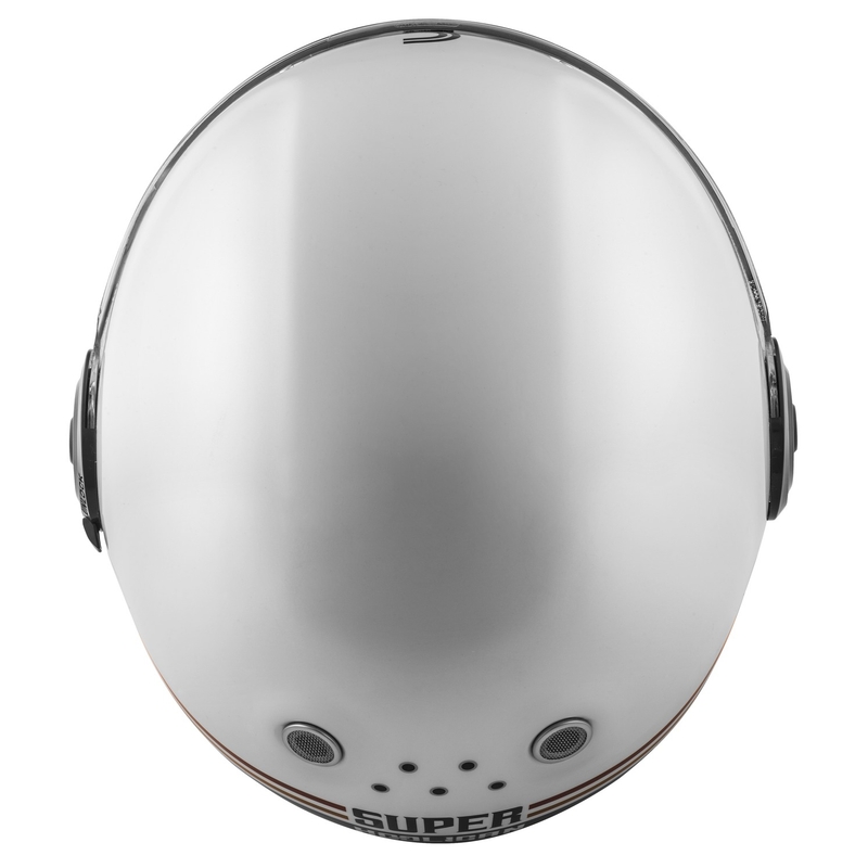 Cască de motociclist Cassida Fibre Super Hooligan Carat integrală alb-negru-roșu-auriu lichidare