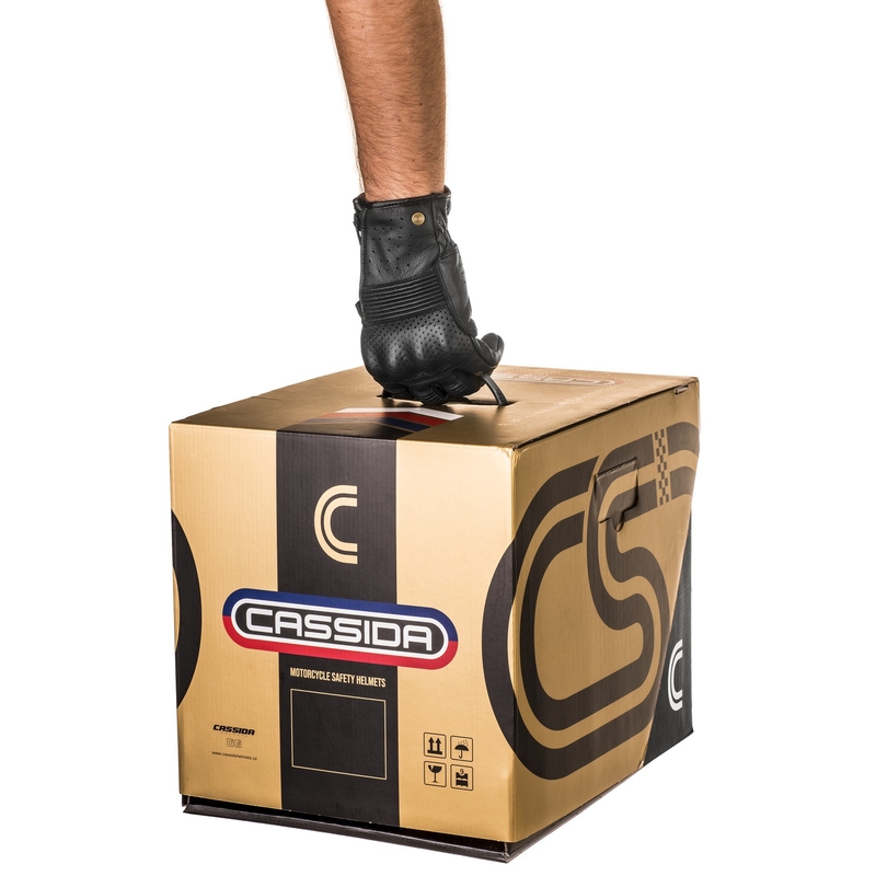 Cască de motociclist Cassida Fibre Super Hooligan Carat integrală alb-negru-roșu-auriu lichidare