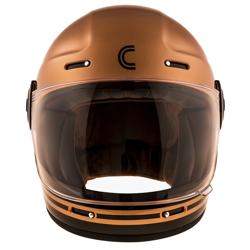 Cască de motocicletă integrală Cassida Fibre Super Hooligan negru și cupru lichidare