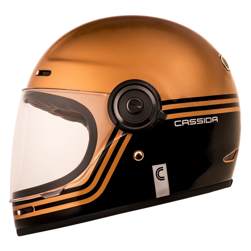 Cască de motocicletă integrală Cassida Fibre Super Hooligan negru și cupru lichidare