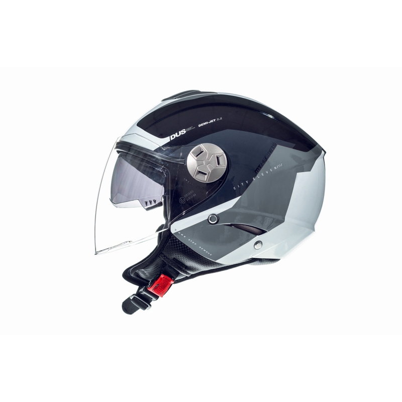 MT City Eleven SV Spark negru, alb și gri Casca de motocicletă deschisă lichidare