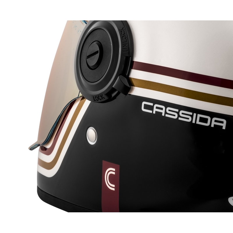 Cască de motocicletă integrală Cassida Fibre Super Hooligan negru și cupru lichidare