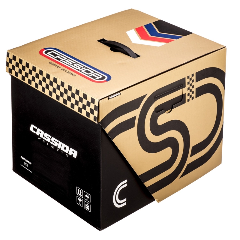 Cască de motocicletă integrală Cassida Fibre Super Hooligan negru și cupru lichidare