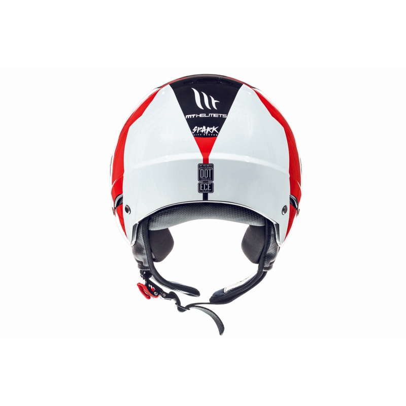 MT City Eleven SV Spark Spark negru-alb-roșu deschis casca de motocicletă lichidare