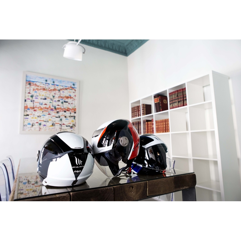MT City Eleven SV Spark Spark negru-alb-roșu deschis casca de motocicletă lichidare