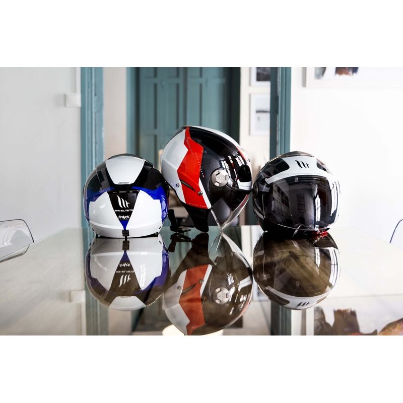 MT City Eleven SV Spark Spark negru-alb-roșu deschis casca de motocicletă lichidare