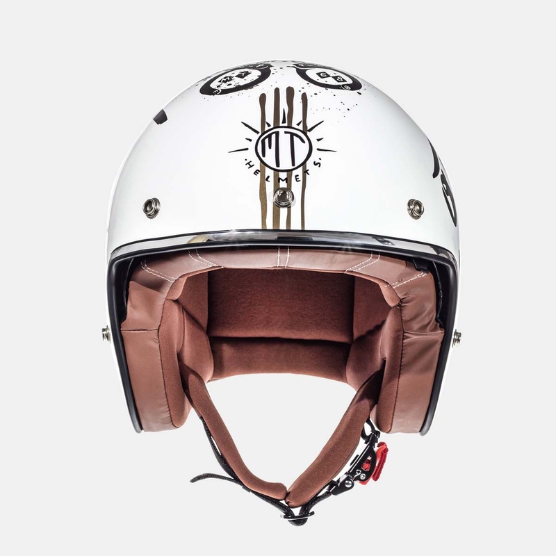 MT LeMans SV Outlander White Open Moto Casca lichidare