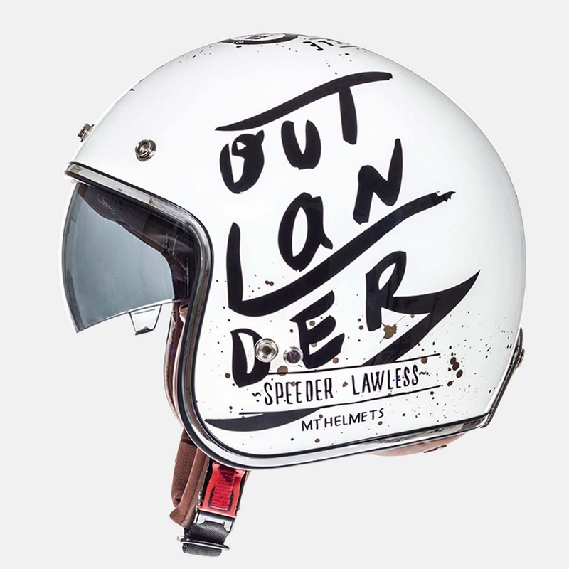 MT LeMans SV Outlander White Open Moto Casca lichidare