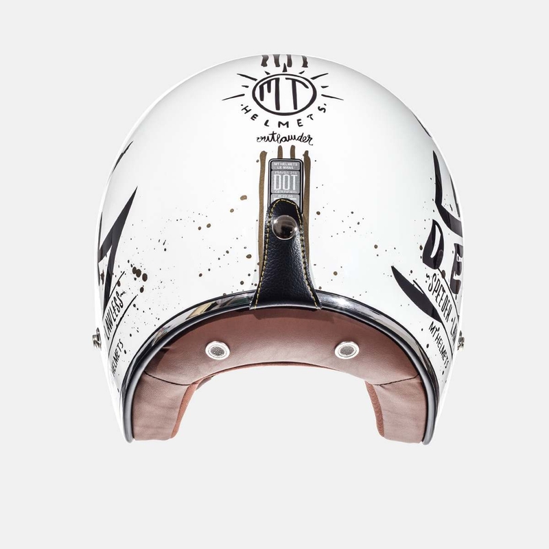 MT LeMans SV Outlander White Open Moto Casca lichidare