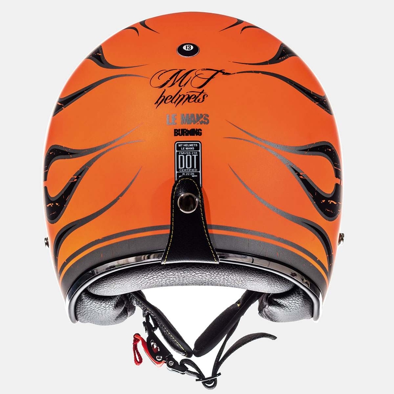MT LeMans SV Flaming fluo portocaliu deschis casca de motocicletă lichidare