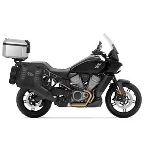 Set complet de genti laterale adventure SHAD TERRA TR40 si topcase din aluminiu SHAD TERRA 55L, incluzand kitul de montaj SHAD Harley Davidson Pan America 1250