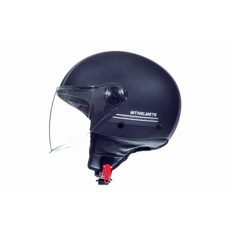Cască de motocicletă deschisă MT Street Entire Black Matte Vânzarea lichidare