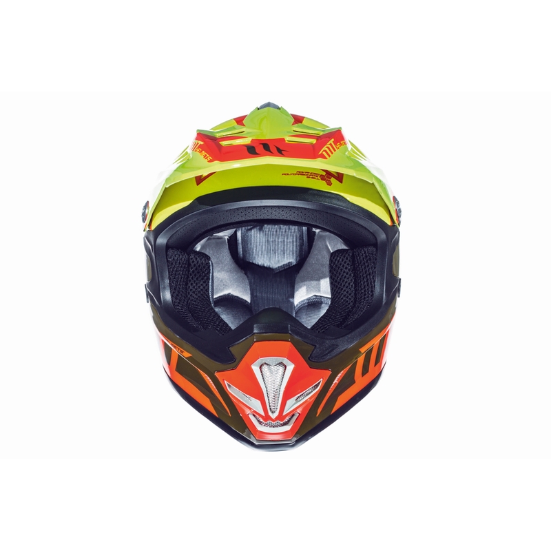 Cască de motocross MT MX-2 Spec portocaliu-galbenă pentru copii