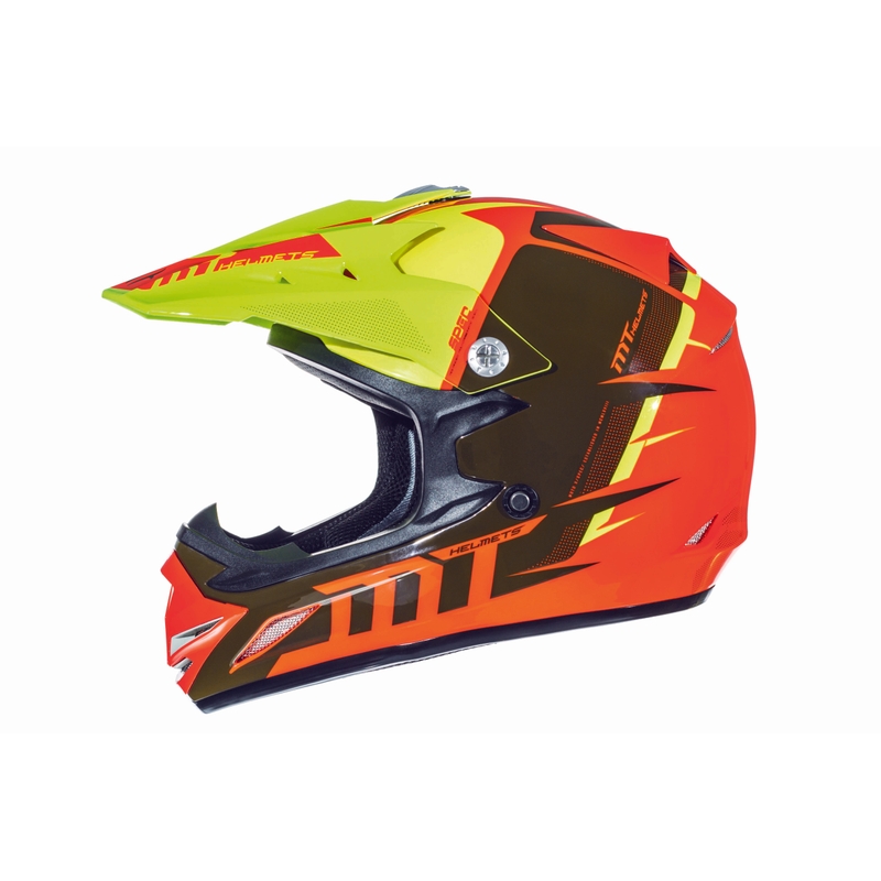 Cască de motocross MT MX-2 Spec portocaliu-galbenă pentru copii