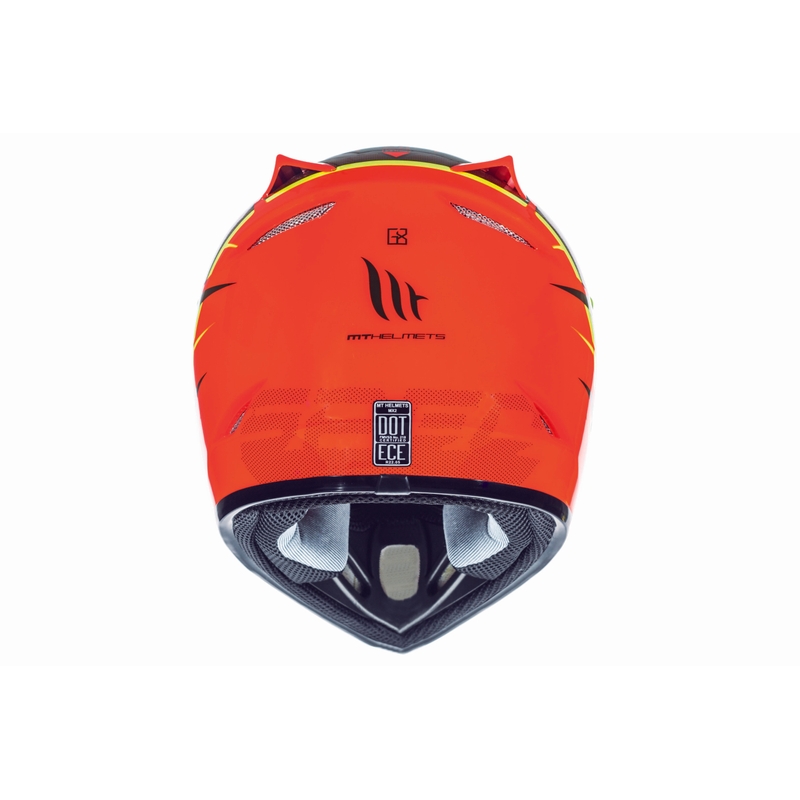 Cască de motocross MT MX-2 Spec portocaliu-galbenă pentru copii