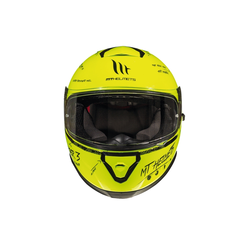 MT Thunder 3 SV Board galben fluo Cască de motocicletă integrală MT Thunder 3 SV Board galben fluo lichidare