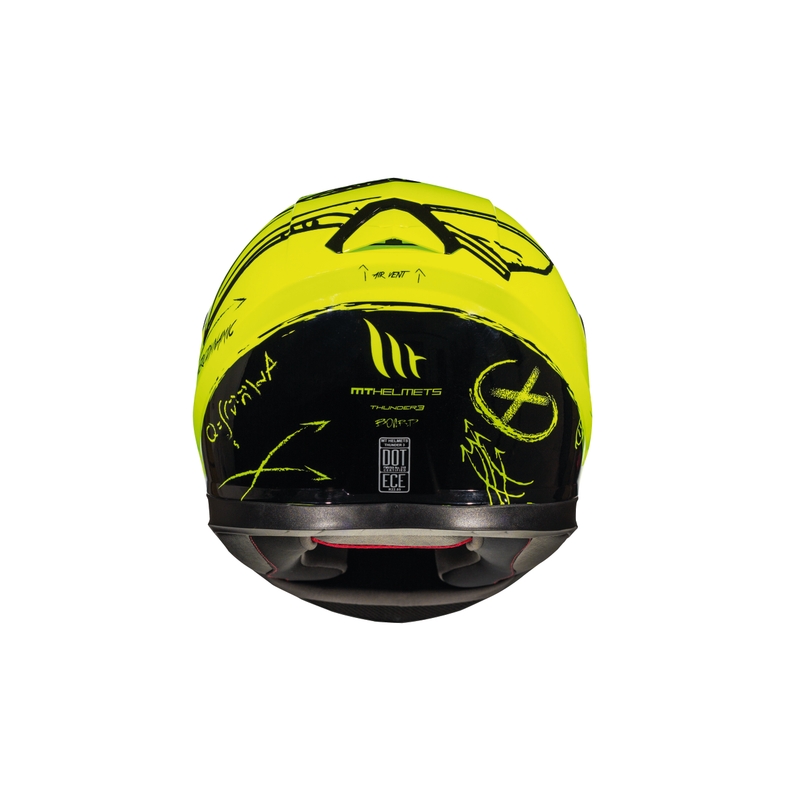 MT Thunder 3 SV Board galben fluo Cască de motocicletă integrală MT Thunder 3 SV Board galben fluo lichidare