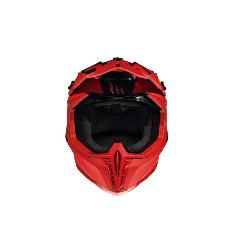 MT Falcon Karson cască de motocross roșu mat