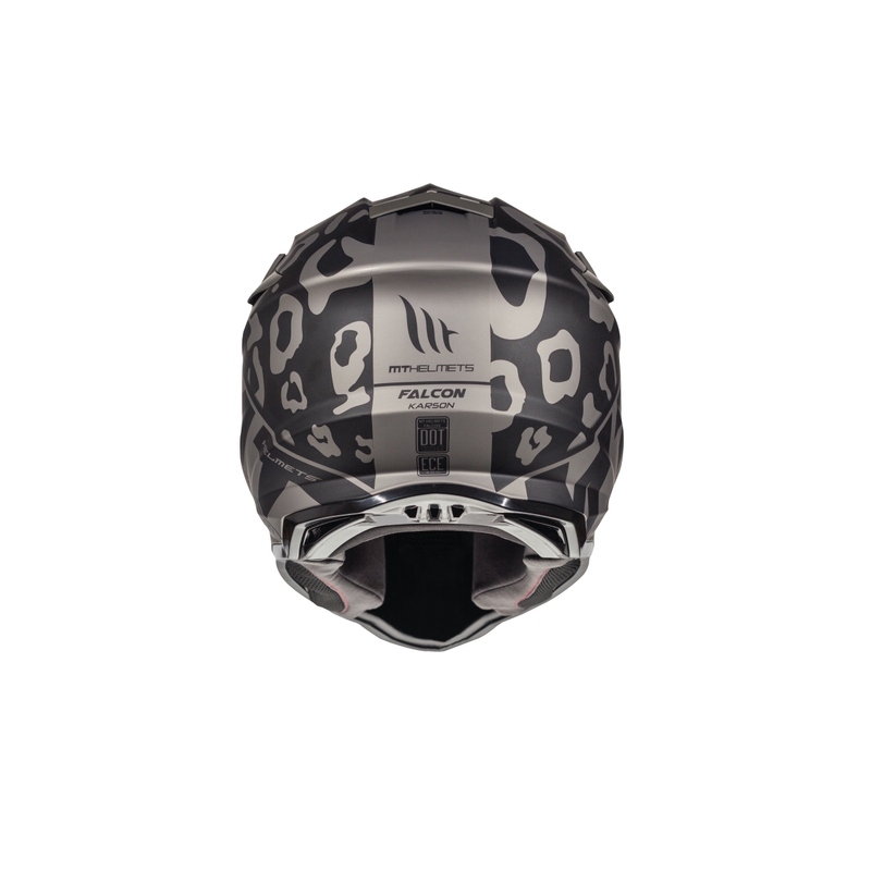MT Falcon Karson cască de motocross negru mat