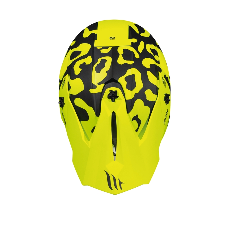 Cască de motocross MT Falcon Karson Karson galben fluo mată