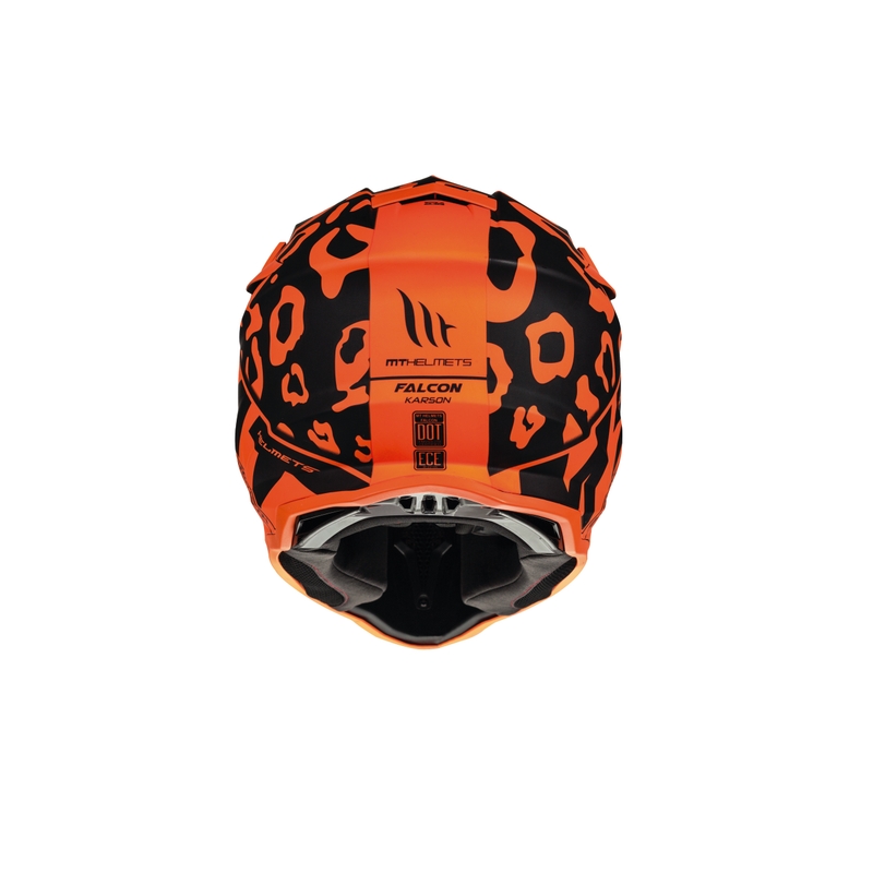 Cască de motocross MT Falcon Karson Karson portocaliu fluo mată