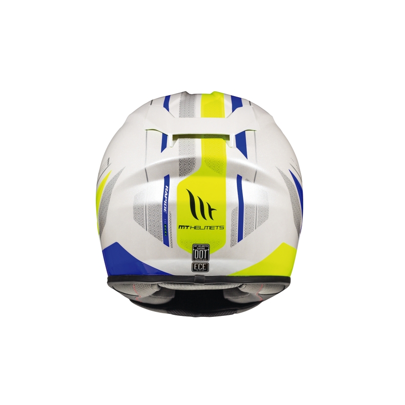 Cască integrală MT Rapide Duel alb-albastru-galben-fluo