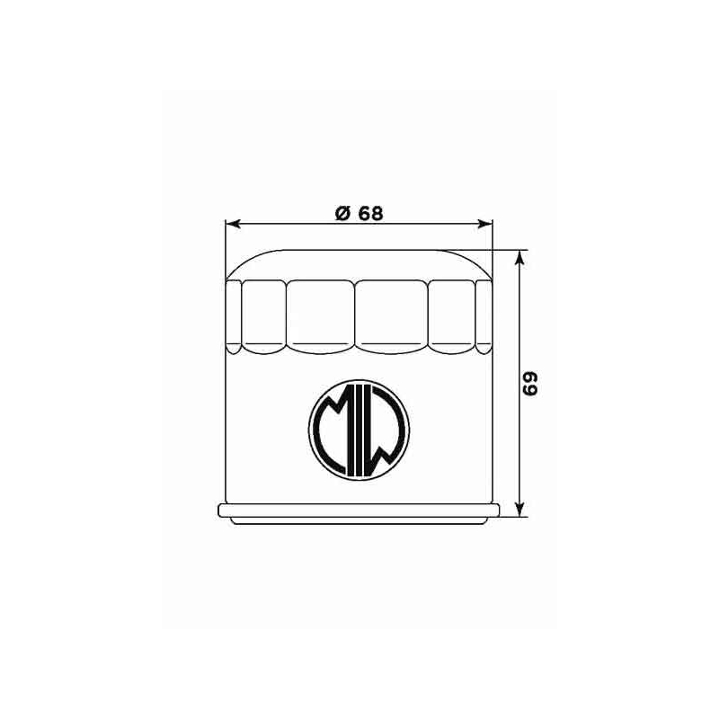 Filtru de ulei MIW (alt. HF682)