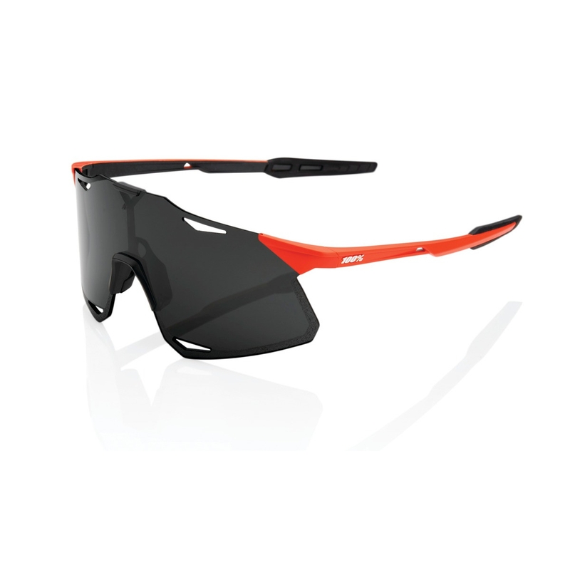 Ochelari de soare 100% HYPERCRAFT Matte Oxyfire negru-roșu (sticlă fumurie)
