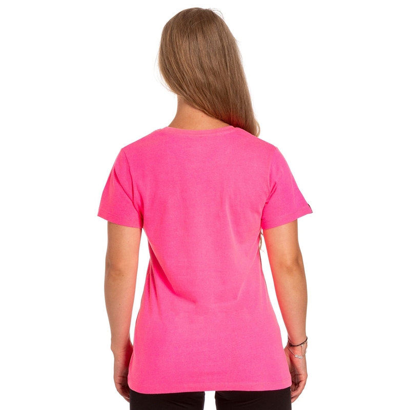 Tricou pentru femei Meatfly Ladies MF Logo neon roz lichidare