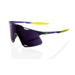 Ochelari de soare 100% HYPERCRAFT Metallic Digital Brights violet-galben (sticlă violetă)